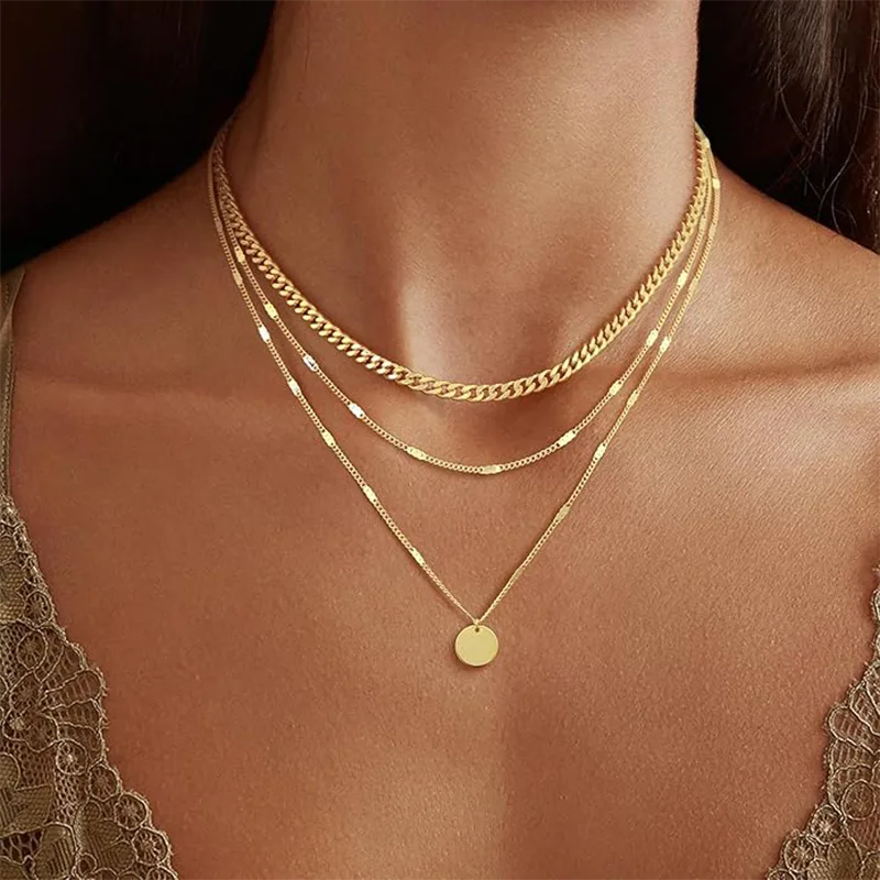 Kalung Fesyen Wanita Bersalut Emas Wanita